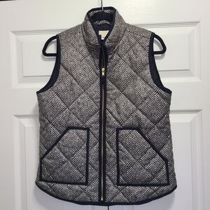 J. Crew Factory Black and White Patterned Vest